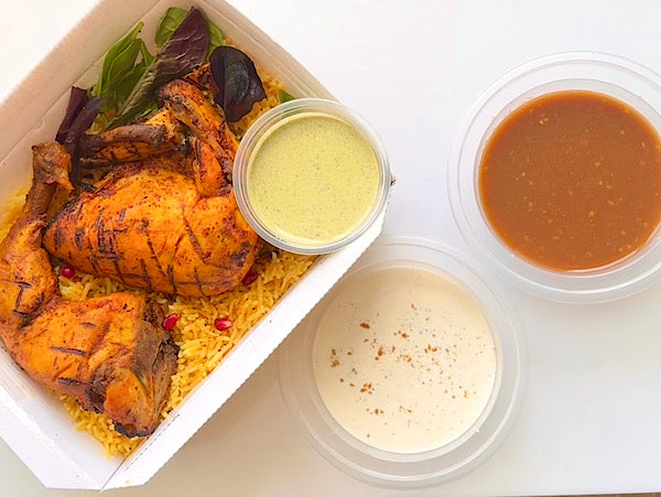 Roasted Half Chicken with Rice