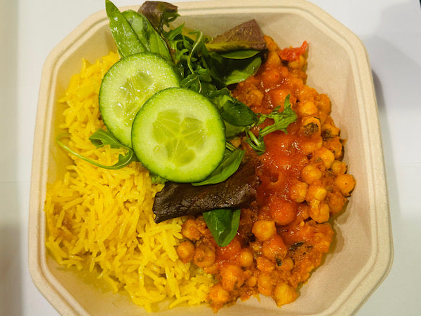 Chickpea Masala with Rice (Vegan)