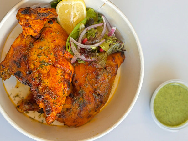 Grill-Roasted Half Chicken