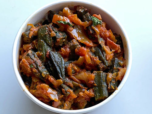 Masala Bhindi (okra)-Vegan