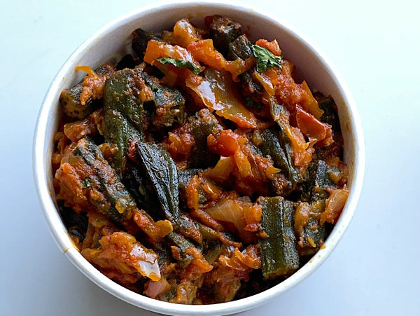 Masala Bhindi (okra)-Vegan