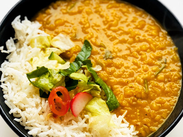 Tarka Daal With Rice (Red Lentil With Rice) - Vegan